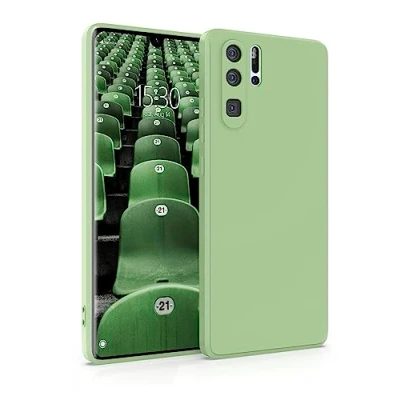 Abbildung von MyGadget Hülle für Huawei P30 Pro robuste Silikon Schutzhülle TPU Case Slim Silikonhülle Back Cover Kratzfest Handyhülle Matt Grün