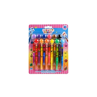 Abbildung von FRUITY SQUAD Set mit 12 Stiften, Gel, Pompons, für Kinder