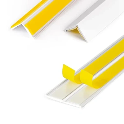Abbildung von DQ PP Sockelleiste WINKELLEISTE, 5m, Fensterleisten, Eckleiste, selbstklebend, Knickwinkel, 15x15mm, 25x25mm, 35x35mm, Stärke: 1,5mm, Weiss
