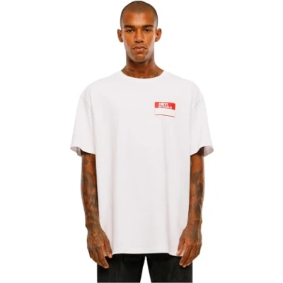 Abbildung von Upscale by Mister Tee Unisex HEY! MY NAME IS Tshirt print, Größe: Large, White