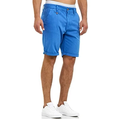 Abbildung von INDICODE Herren Cuba Chino Shorts mit 5 Taschen Bermuda f. Männer PalaceBlue L