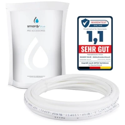 Abbildung von smardy 10m Kühlschrankschlauch 1/4 Zoll Osmose Schlauch weiß Wasserschlauch für Kühlschrank Side by Osmoseanlage Wasserfilter Aquarium Wasserzulaufleitung 6,35mm (1/4&quot;)