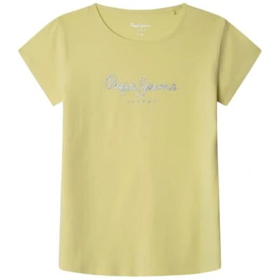 Abbildung von Pepe Jeans HANA Glitter Tshirt print für Kinder, Größe: 176, Sorbet lemon yellow