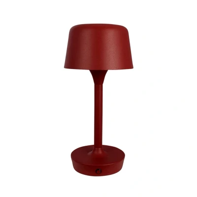 Abbildung von Dyberg Larsen LED Akku Tischlampe Flow, rot, Höhe 25 cm