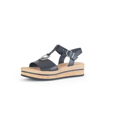 Abbildung von Gabor Plateausandalette, Damen, Größe: 41, Schwarz altsilber Schuhe