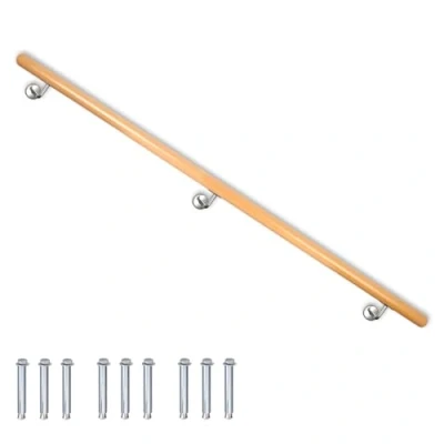 Abbildung von V2Aox Handlauf Buche Holz Treppengeländer Wandhandlauf Treppe 50 500 cm, 150 cm Gesamtlänge