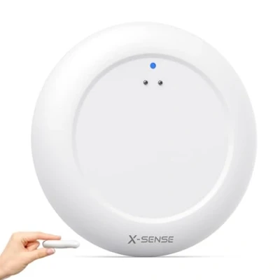 Abbildung von X Sense Wassermelder WLAN, Smarter Wassermelder, mit App Warnungen（nur 2.4Ghz）, wasserdicht nach IP67, Funk Wassersensor für Küche, Bad, Keller, SBS50 Basisstation erforderlich, SWS0A 1 Stück