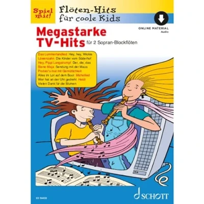 Abbildung von Megastarke TV Hits: Band 1. 1 2 Sopran Blockflöten. (Flöten Hits für coole Kids, 1)