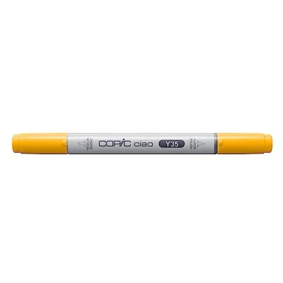 Abbildung von COPIC Ciao Marker Typ Y 35, Maize, vielseitiger Layoutmarker, mit einer mittelbreiten und Brush Spitze