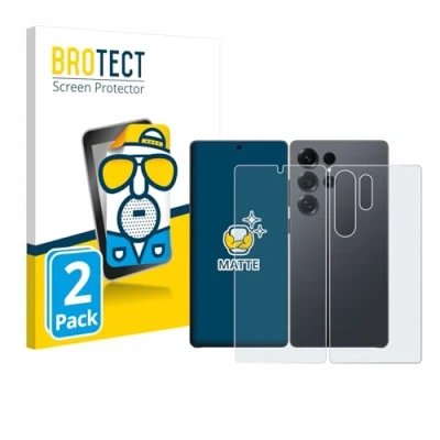 Abbildung von BROTECT Entspiegelungs Schutzfolie für Samsung Galaxy S25 Ultra (Display+Rückseite) (2 Stück) Matte Displayschutz Folie, Anti Fingerprint