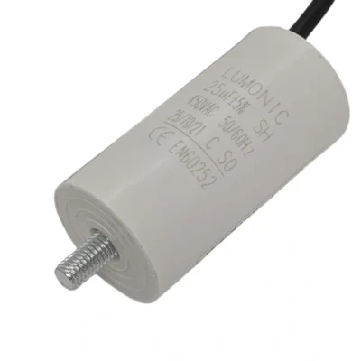 Abbildung von Lumonic Anlaufkondensator mit Kabel 25cm I 25µF 450V 38x75mm 25uF Motorkondensator Kunststoffgehäuse Betriebskondensator für Pumpen, Ras
