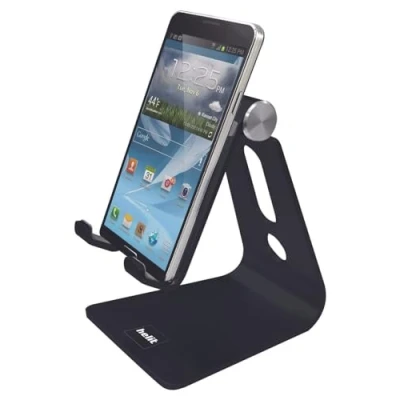 Abbildung von HELIT 1 Handyständer &quot;the lite stand&quot; Alu 7,4x7,9x10cm schwarz Smartphone Halterung