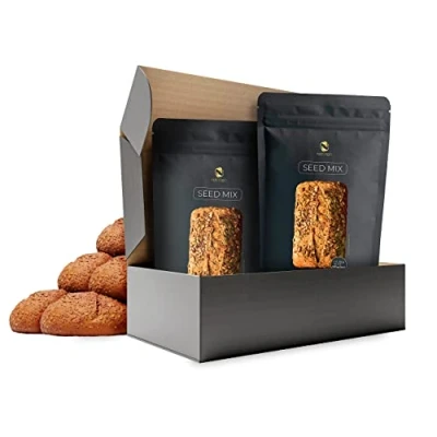 Abbildung von Keto Brot Backmischung Seed Mix 2 KG. für 10 Brote a 550g. Eiweiss Alternative Ohne Getreide Testsieger 2024 Paleo Glutenfrei Low Carb Ketogene Lebensmittel