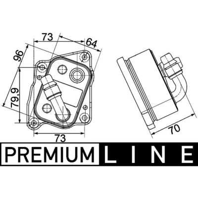 Abbildung von MAHLE ORIGINAL CLC 107 000P Ölkühler BMW: 3 Touring, Limousine, 5 Limousine