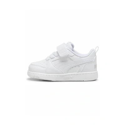 Abbildung von Puma Rebound Lauflernschuh whitecool light gray für Kinder, Größe: 26, White cool Schuhe