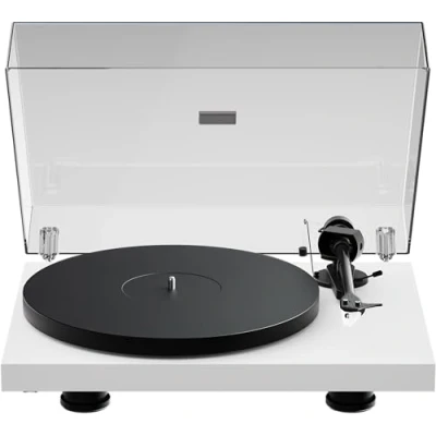 Abbildung von Pro Ject Debut Evo 2, Audiophiler Plattenspieler der nächsten Generation mit Carbon Tonarm und elektronischer Geschwindigkeitsumschaltung, Made in Europe (Weiß Satin)