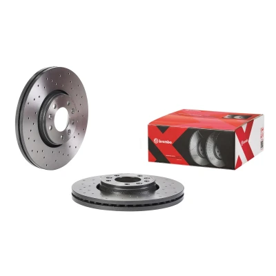 Abbildung von BREMBO 09.A430.1X Bremsscheibe 304 28 5 gelocht/innenbel. beschichtet mit Schrauben CITROËN: C5 III Kombi, Jumpy II Kastenwagen, 3, PEUGEOT: 407 SW