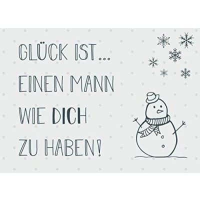 Abbildung von Glück ist… einen Mann wie dich zu haben: Adventskalender Gutscheinbuch mit 24 Gutscheinen zum selbst ausfüllen, Geschenk für den Ehemann und Partner Advent