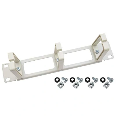 Abbildung von HMF 63353 07 Rangierpanel für Serverschrank 10 Zoll 1 HE 3 Führungsbügel Lichtgrau