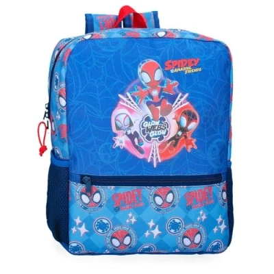 Abbildung von Disney Marvel Spidey Power of 3, Kinderrucksack, Schulrucksack, breite Träger, ergonomisch und gepolstert, Verschiedene Taschen von Joumma Bags., blau, Rucksack 33