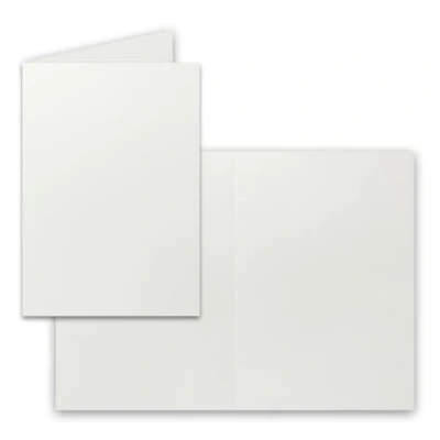 Abbildung von 50 Faltkarten B6 Hell Grau Blanko Doppel Karten 12 x 17 cm sehr formstabil für Drucker geeignet Serie: FarbenFroh