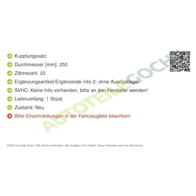 Abbildung von SACHS XTend 3000 970 025 Kupplungssatz ohne Ausrücklager 250 OPEL: Insignia A Schrägheck, Sports Tourer, Limousine