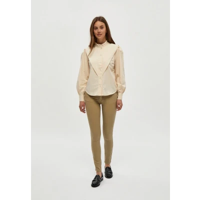Abbildung von Desires Delola Garment DYE Midwaist Jeans Slim Fit, Damen, Größe: 26, Pale kahki