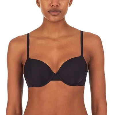 Abbildung von DKNY Damen Litewear T Shirt BH, Blickdicht, Schwarz, 75C