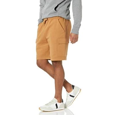Abbildung von Amazon Essentials Herren Fleece Cargo Shorts, Bräunen, XXL