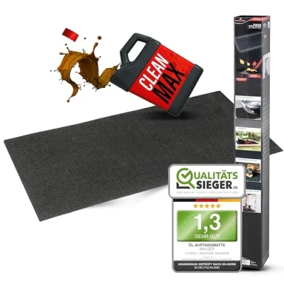 Abbildung von Walser Premium Öl Auffangmatte 100x200 cm, Qualitätssieger Sehr Gut*, Werkbank Unterlage, Garagenboden Matten 1 Stück, Garagenmatte Auto, Motorrad Matte Garage, Auto Unterleger, Werkstatt Ölmatte