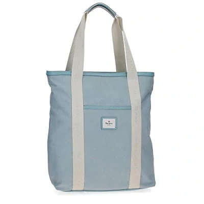 Abbildung von Pepe Jeans Cora Shopper Blau 35 x 40 12 cm Baumwolle