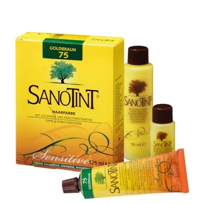 Abbildung von SANOTINT® Haarfarbe sensitive ?light? Nr. 75 ?Goldbraun? (0.12 L)