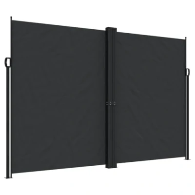 Abbildung von vidaXL Seitenmarkise, Sichtschutz Ausziehbar, Windschutz Sonnenschutz für Garten Balkon Terrasse, Seitenrollo Seitenwandmarkise, Schwarz 220x600cm