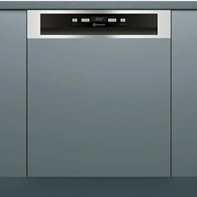 Abbildung von Bauknecht teilintegrierter Geschirrspüler: 60 cm, Farbe Edelstahl BKBC 3C26 X
