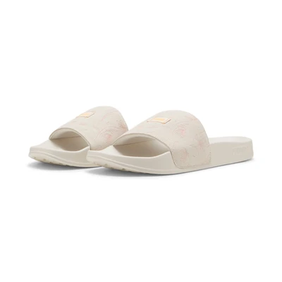 Abbildung von Puma Leadcat Crafted Flowers Hausschuh, Damen, Größe: 35.5, Warm white/almost apricot/brandy Leder