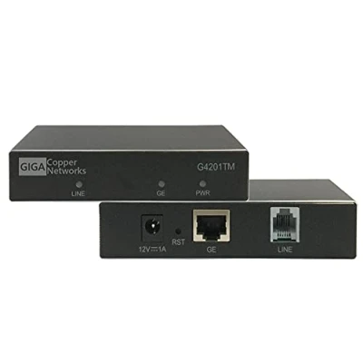 Abbildung von GIGA Copper G.hn Wave2 MIMO Bridge Set Gigabit Ethernet über Telefonkabel (2 &amp; 4 Draht), Netto Bandbreite 1500 Mbit/s, 2X G4201TM Master+Client
