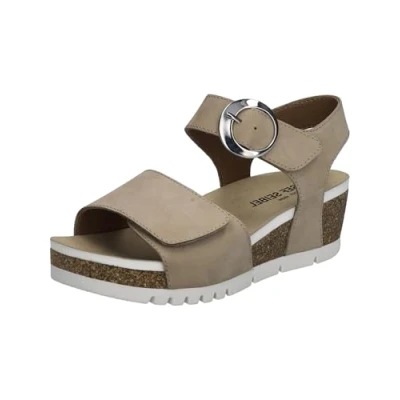 Abbildung von Josef Seibel Damen Keilsandalen Quinn 16, Frauen Sandalen,Weite G (Normal),offene Schuhe,Strandschuhe,Keilsandaletten,beige,41 EU