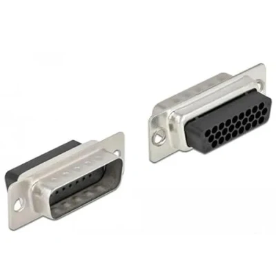 Abbildung von Delock D Sub HD 26 Pin Crimp Stecker, Metall, 2 Stück