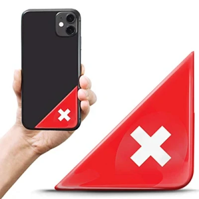 Abbildung von Biomar Labs 2 x 3D Gel Silikon Aufkleber Nummernschild Kennzeichen Tuning Auto Helm Tablet Laptop Handy Switzerland Schweiz Swiss Flagge Fahne F 161