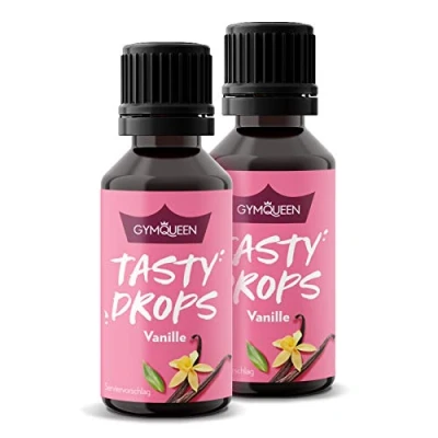 Abbildung von GymQueen Tasty Drops, Vanille, 2x30ml, Flavour Drops ohne Kalorien