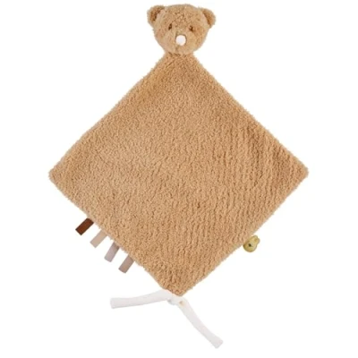 Abbildung von Nattou Großes Schnuffeltuch aus Polyester, Bär, Wegbegleiter ab der Geburt, 35 x cm, Teddy, Hellbraun