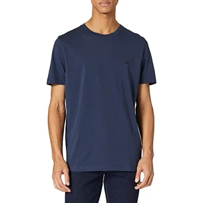 Abbildung von camel active Herren Basic Kurzarm T Shirt mit Rundhalsausschnitt Dunkelblau Menswear S