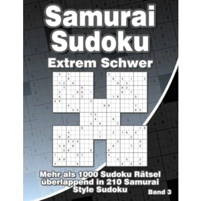 Abbildung von Samurai Sudoku Sehr Schwer im Großdruck: Heft mit 210 Extrem Schweren Varianten für Fortgeschrittene