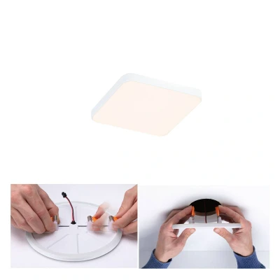 Abbildung von Paulmann 79947 LED Panel Einbaupanel Veluna VariFit Edge 90x90mm eckig dimmbar Warmweiß Weiß Kunststoff Beleuchtungssystem 3000 K