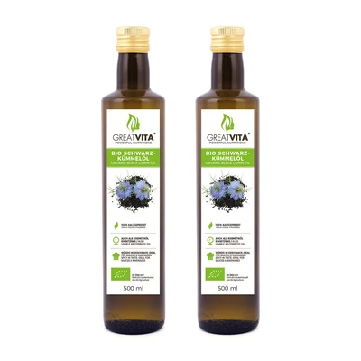 Abbildung von GreatVita Bio Schwarzkümmelöl 2x500 ml