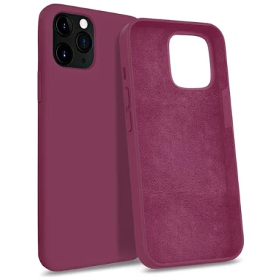 Abbildung von MyGadget Hülle kompatibel mit iPhone 11 Pro Gummierte Handyhülle [ 3 Layer Struktur ] Schutzhülle Soft Inlay &amp; Hardcase Cover außen Bordeaux