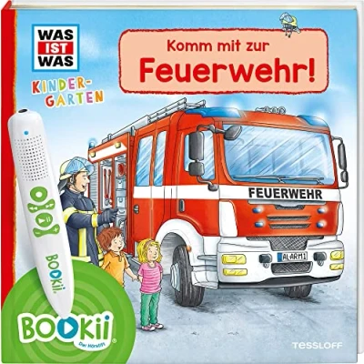 Abbildung von BOOKii WAS IST Kindergarten Komm mit zur Feuerwehr! (BOOKii / Antippen, Spielen, Lernen)