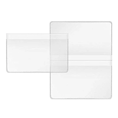 Abbildung von VELOFLEX 3274500 Doppelhülle, Scheckkartenhülle, transparent, 95 x 119 mm, 20 Stück, Impfpasshülle, Hülle für Immunausweise, Kundenkartenhülle
