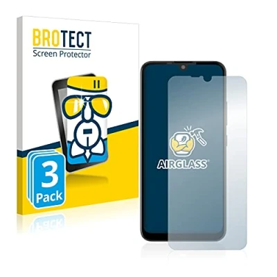 Abbildung von BROTECT Schutzglas für Gigaset GS190 (3 Stück) Schutzfolie Panzer Folie Glas [Extrem Kratzfest 9H, Anti Fingerprint, Ultra Transparent]