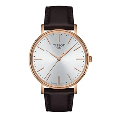 Abbildung von Tissot T143.410.36.011.00 Herrenuhr Everytime Braun/Roségoldfarben